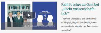 Ralf Poscher talks in &ldquo;Recht wissenschaftlich&rdquo;