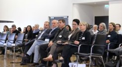 Photo (from right to left): BGH President Bettina Limperg, Justice Minister Marion Gentges, Seehaus founder Tobias Merckle, Max Planck academic Michael Kilchling, Tillmann Bartsch from the Ruprecht Karl University of Heidelberg.